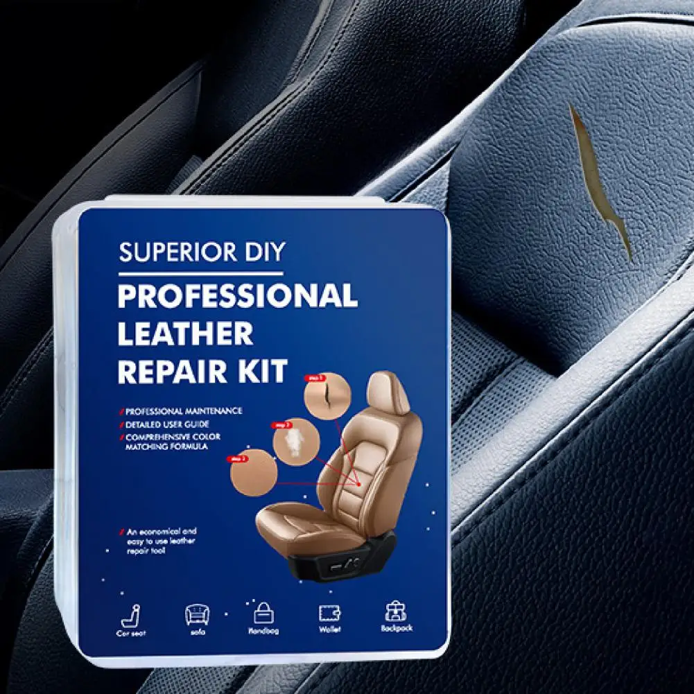 1 Set Leather Repair Kit Long Lasting Safe Plastic Leather Repair Gel Seat Fix Adhesive Restorer For Car Seat