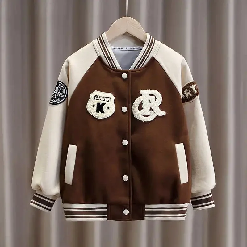 Children's Autumn Jacket Baseball Elegant Kids Cotton Clothes For Teen Girls Boys Sports Coats Jackets 5 To 17Years Old