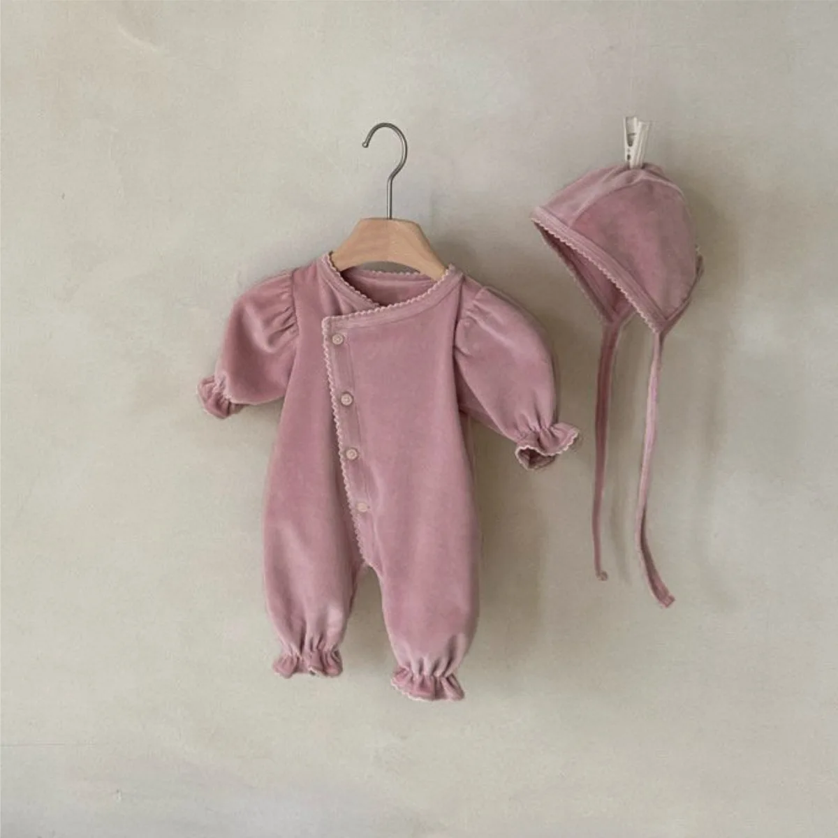 Baju Monyet Bayi Perempuan Baru Musim Semi 2025 Jumpsuit Lengan Panjang Katun Bayi Baru Lahir Lucu Baju Kasual Balita Longgar Anak Laki-laki 0-24M