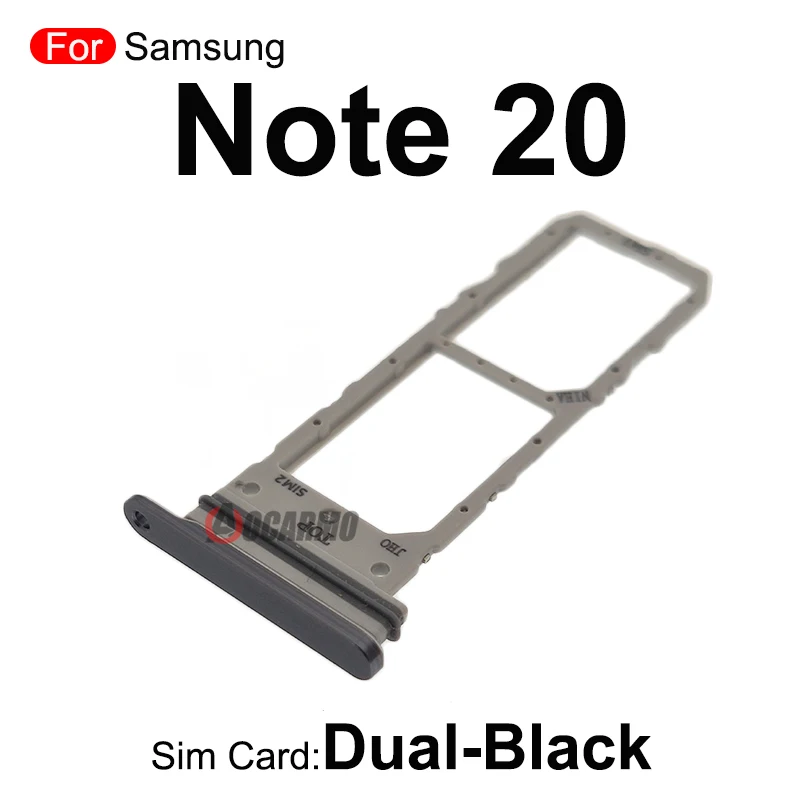 Slot MicroSD Baki Sim Ganda untuk Samsung Galaxy Note 20 Bagian Pengganti Kartu SIM Tunggal