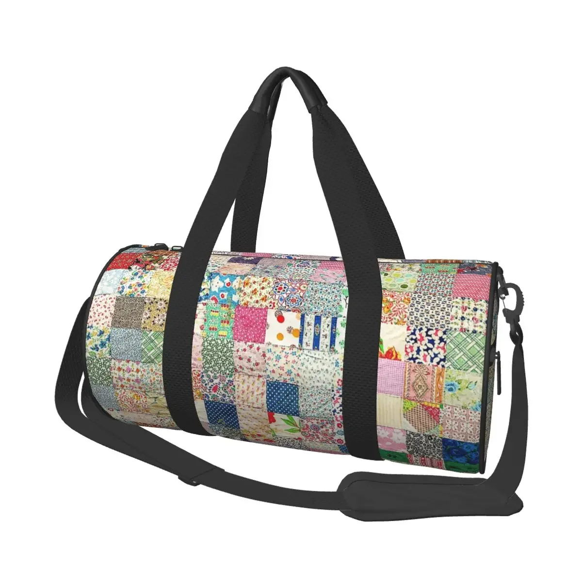 Vintage Patchwork Quilt Design Large Duffle Gym Bag Waterproof Duffle Travel Bags Handbags Fitness bag