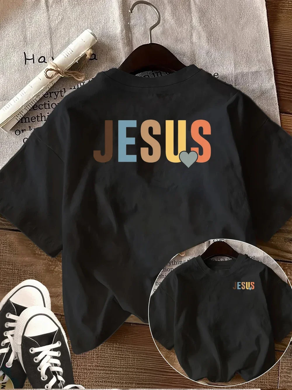 Jesus Christian Graphic Tee Inspirational Faith Based T-shirt Religious Short Sleeve Top Casual Summer Streetwear for Women Men