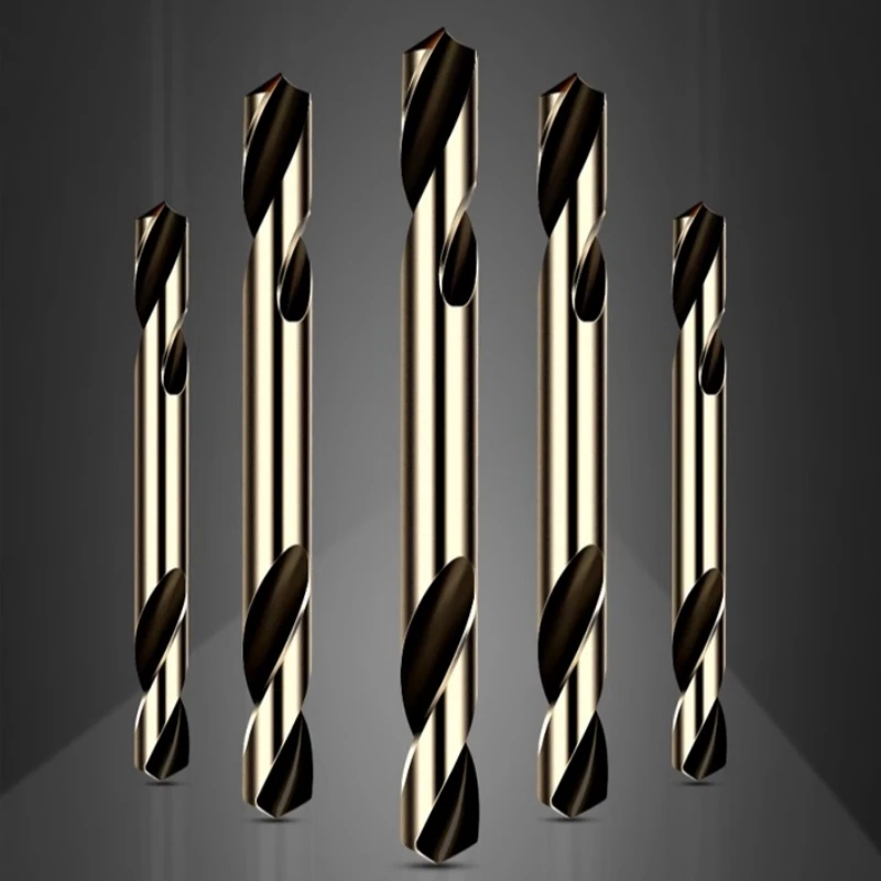 10pcs 3mm-5.2mm Hss Double-headed Double-edged Cobalt Twist Drill Bit For Metal Stainless Steel Aluminum Alloy Iron Plate