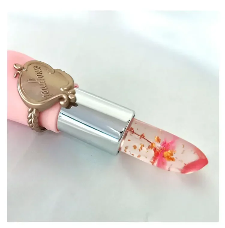 50PCS Beauty Jelly Dried Flower Color Changing Lipstick Transparent Flower Temperature Changing Lipstick Non-Stick Cup Lipstick