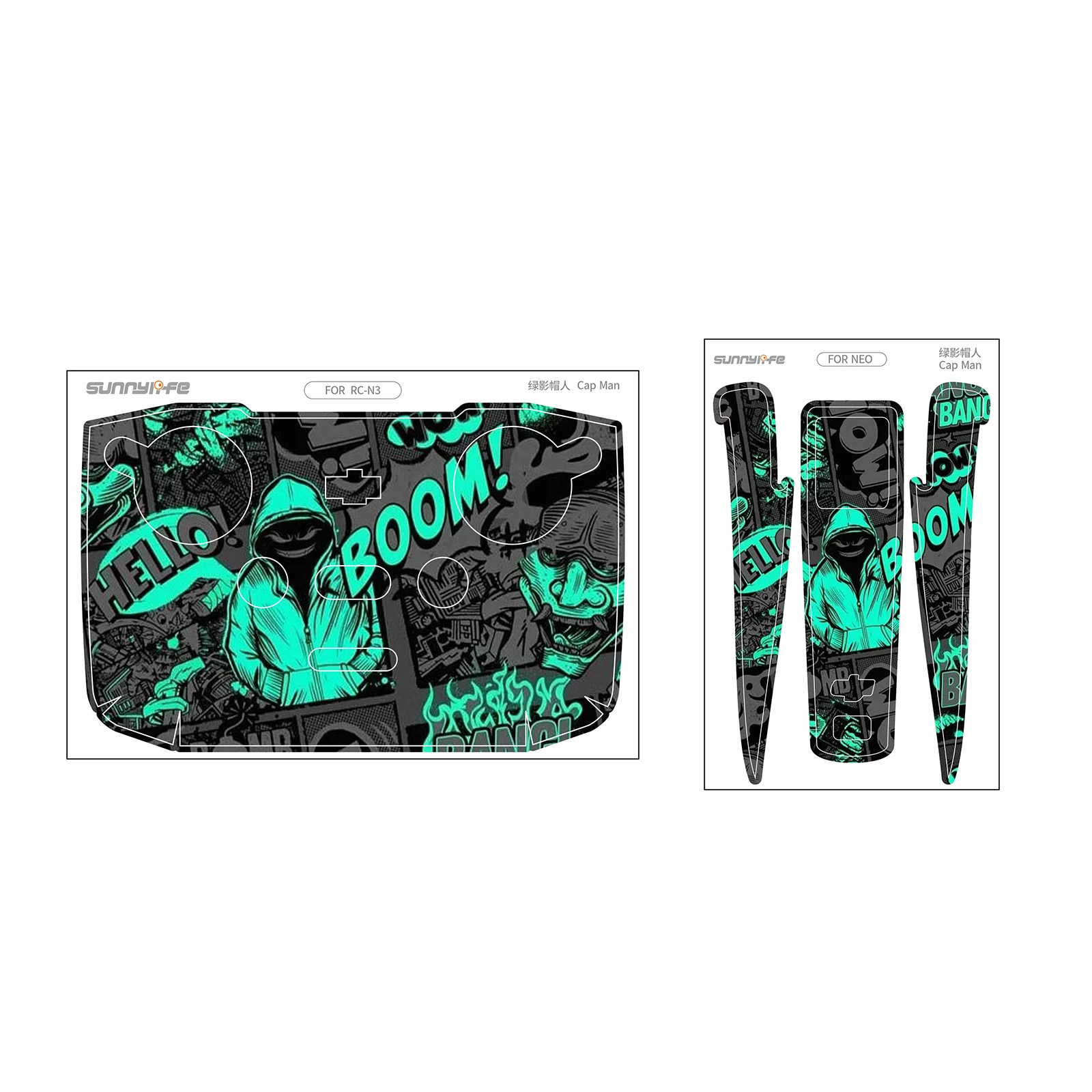 Sunnylife Is Suitable For DJI NEO Stickers PVC Body Remote Control Scratch Resistant Protective Film Accessories