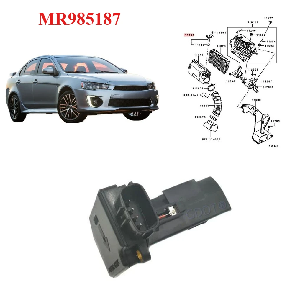 

1 Piece MR985187 for Lancer Mass Air Flow Meter for Outlander CU CW Maf Sensor for Pajero IV Sport II 3.0 3.8 V6 ZR GDi
