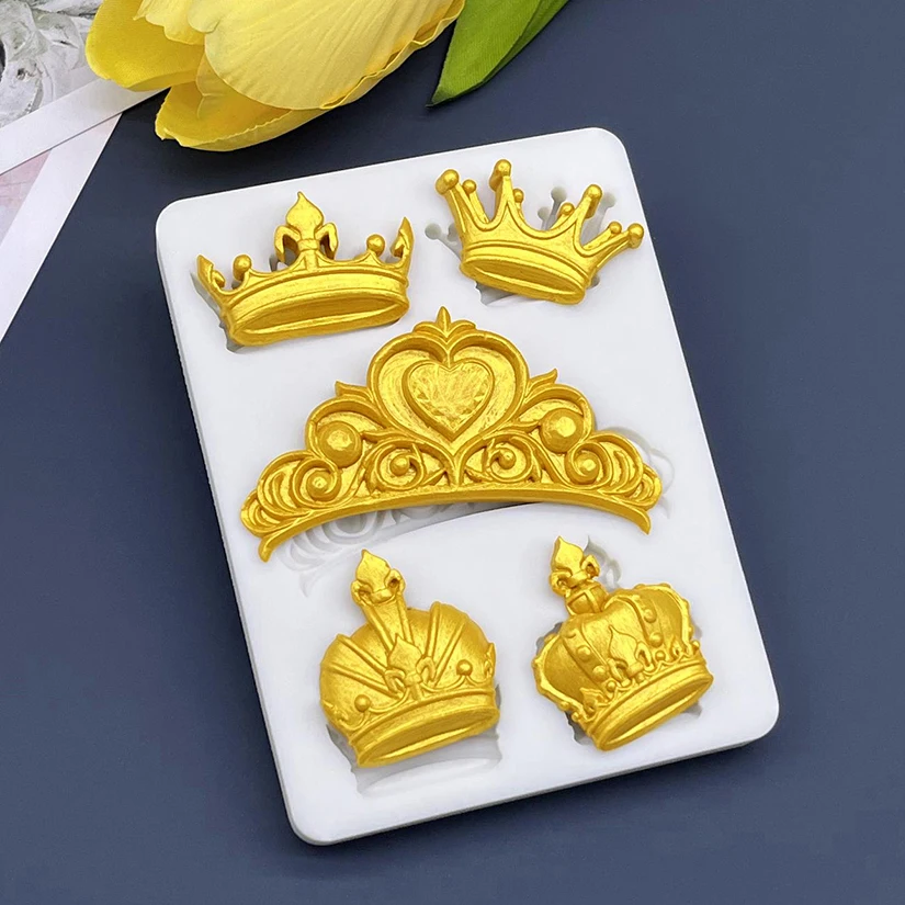 Crown Silicone Sugarcraft Mold Cookie Cupcake Chocolate Baking Mold Fondant Cake Decorating Tools