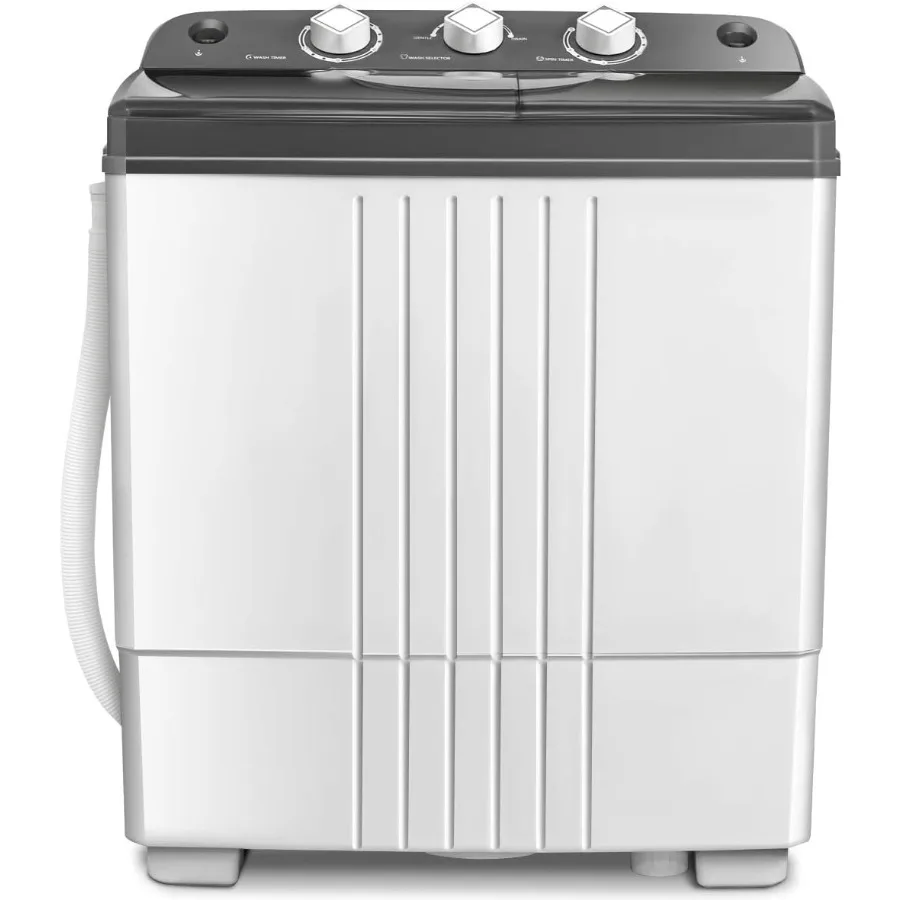 حوض مزدوج للغسالة المحمولة بسعة إجمالية 20 رطل يتميز بغسالة غسيل مدمجة سعة 12 رطلًا ودوار (8 رطل) متين D