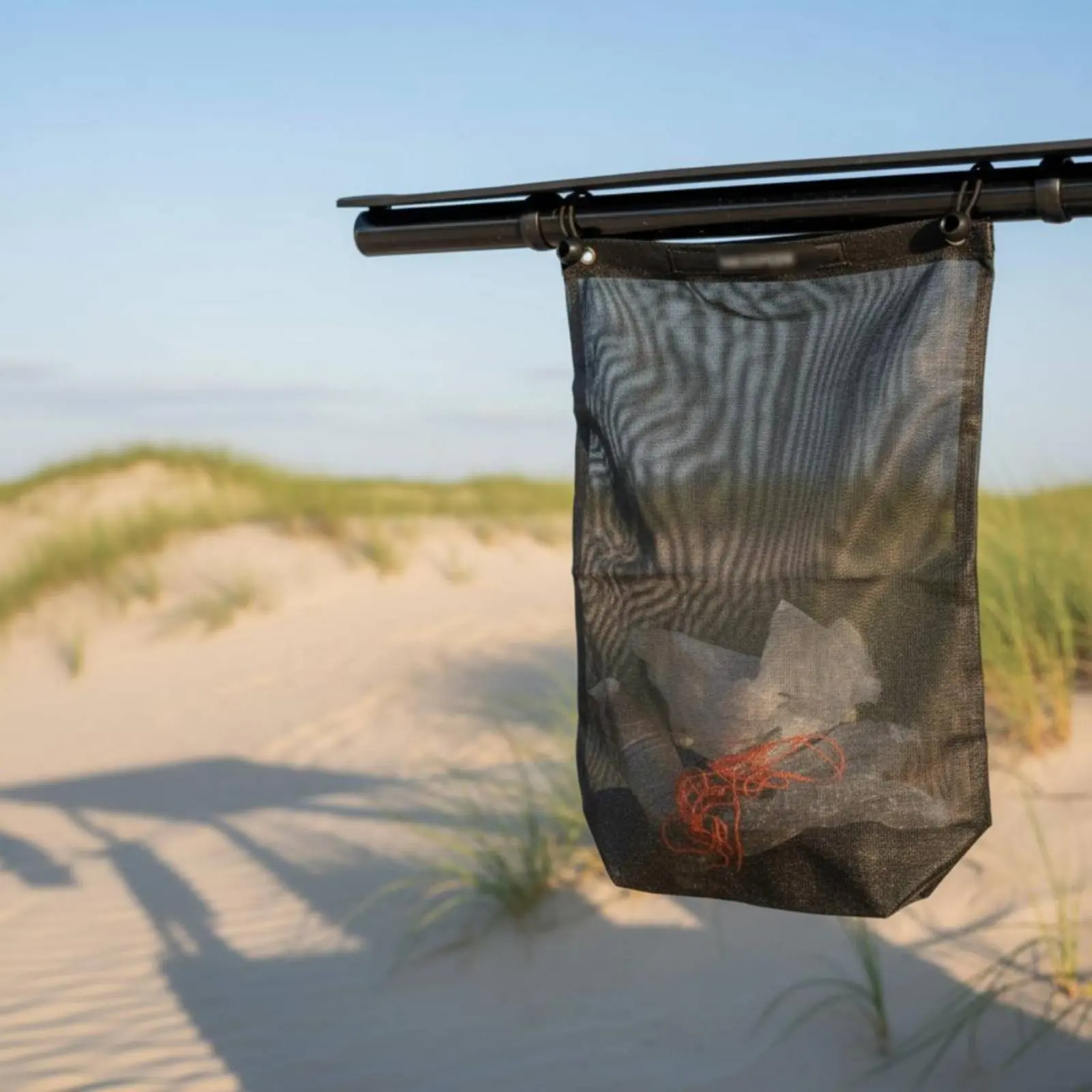 

Car Garbage Bag Adjustable Strap Mesh Waste Bag Car Trash Organizer Storage Pocket Vehicle Accessory Easy to Clean for Trunk