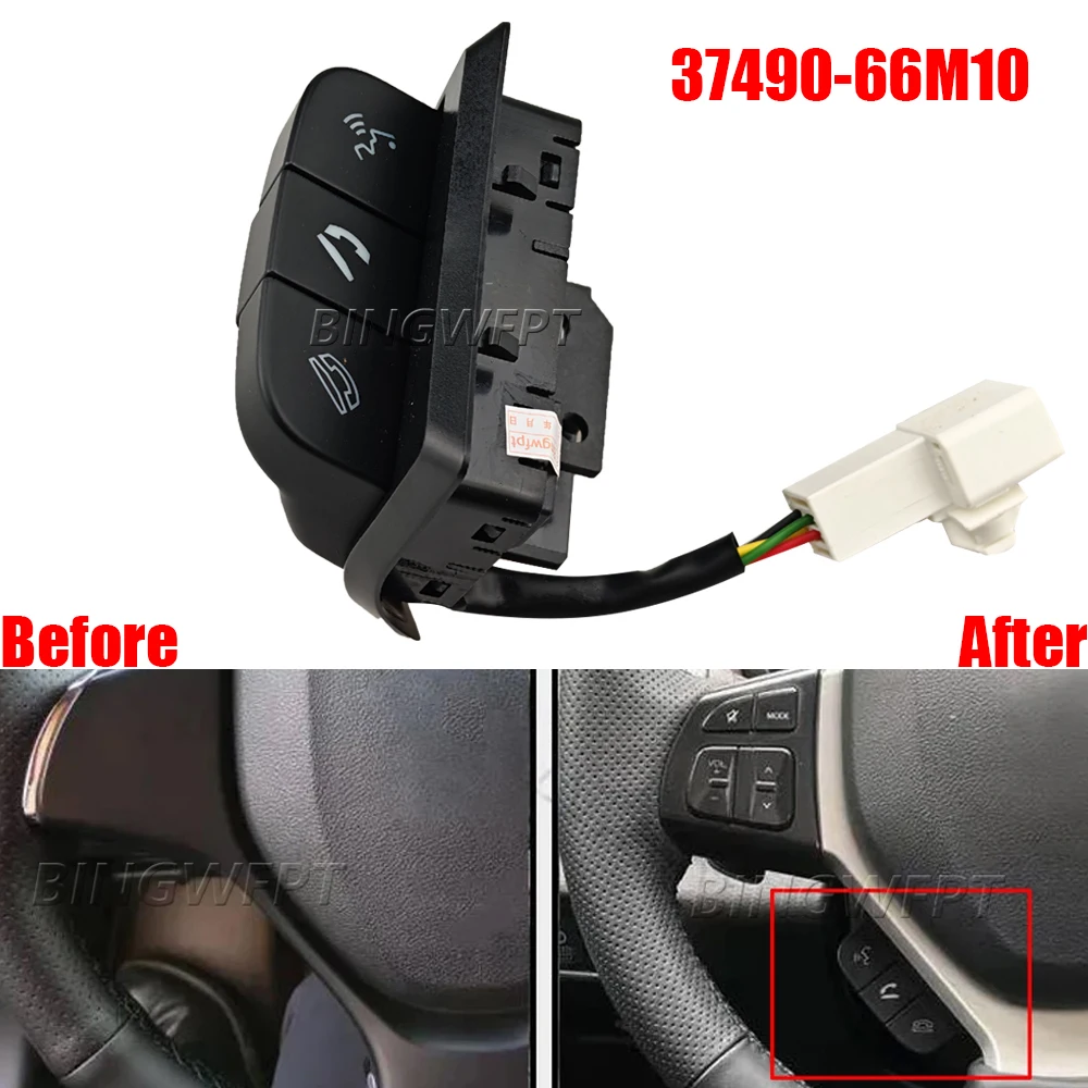 High Quality For Changan Suzuki Fengmai Qiyue Vitara Primera-X67A 37490-66M10 Car Steering Wheel Handsfree Phone Switch