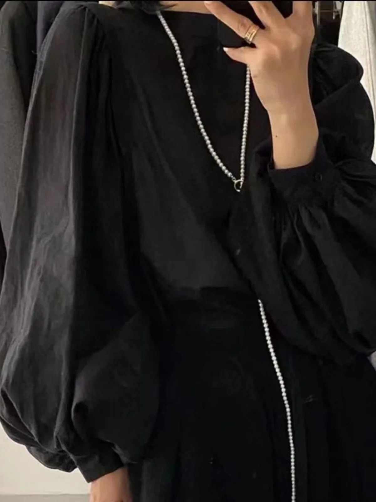 Leinen Baumwolle irt Damen Sommer Bubble Sve Sonnenschutz Top Koreanische Sle Loose Fit rund Ne Long Sve Weiß irt