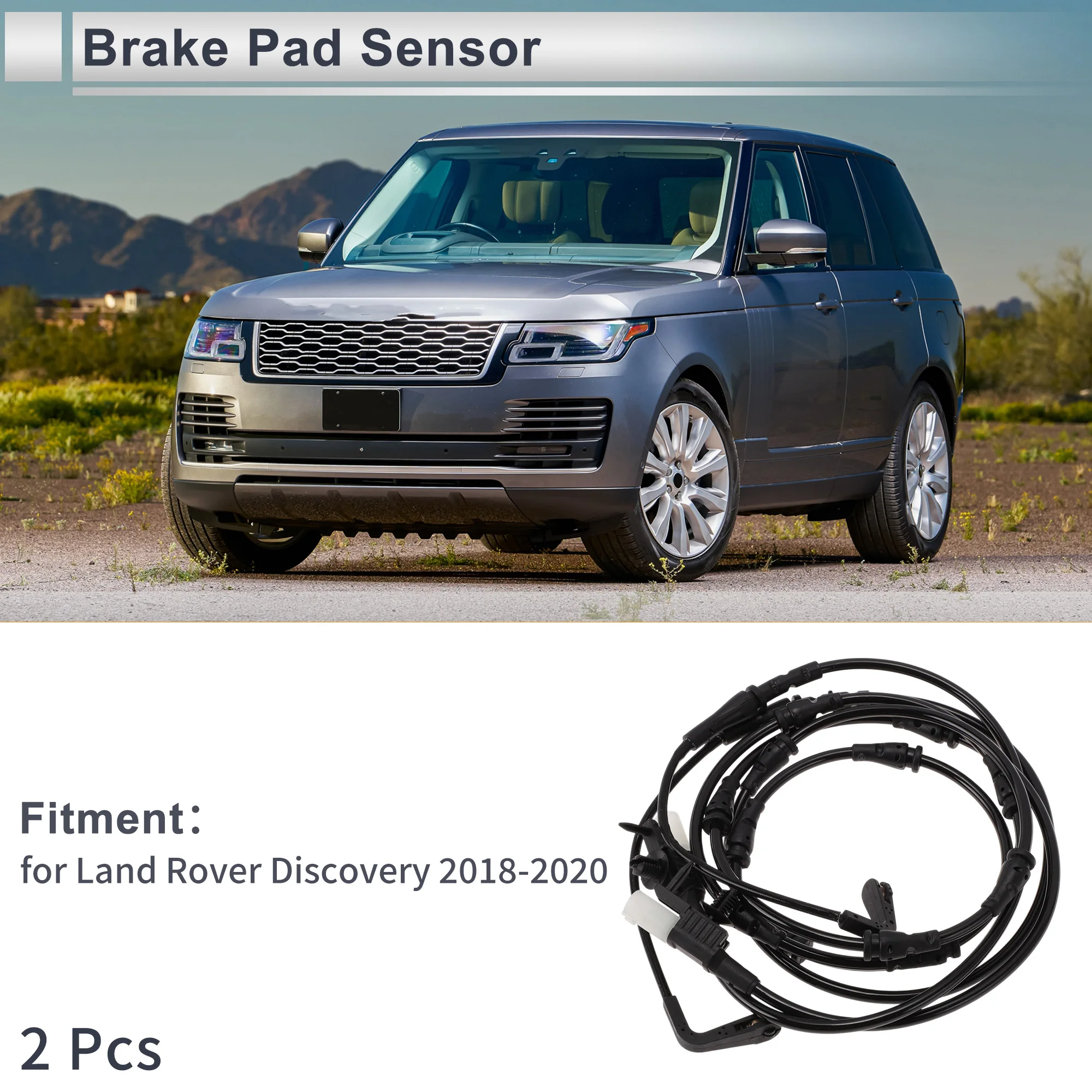 UXCELL 2Pcs Front Wheel Brake Pad Wear Sensor No.LR098988 Disc Break Pad Wear Indicator Sensor for Land Rover Discovery 2018-202