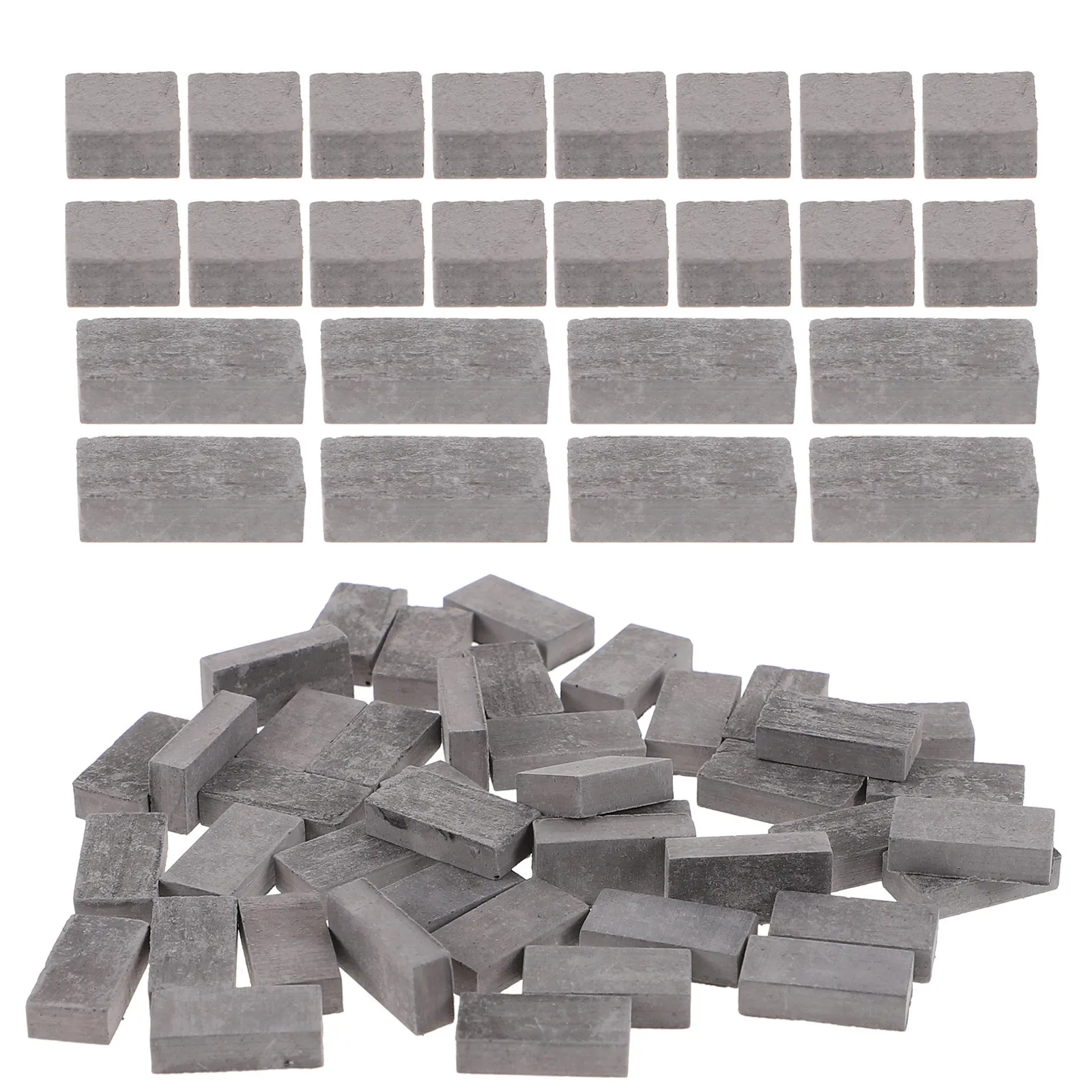 120Pcs Small Miniature Brick 1:16 Proportion Pottery Clay for Fairy Garden Wall Sand Table Layout Room Decor Micro Landscape