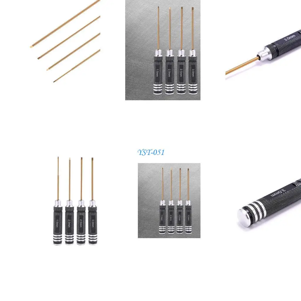 

E15A for Titanium Screw Driver Set 1.5mm 2.0mm 2.5mm 3.0mm Hexagon Screwdriver Wrench Tool for Multi-Axis FPV Racing