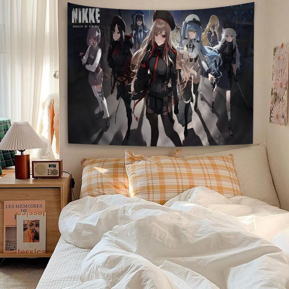 Nikke Die Göttin Anime Cartoon Wandteppich Home Dekoration Hippie Bohemian Dekoration Wahrsagerei Home Decor