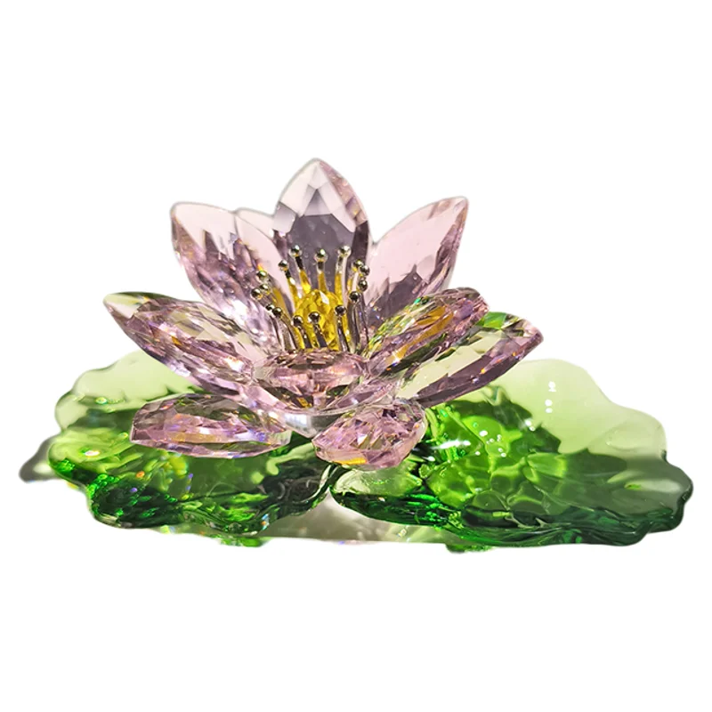 

Crystal Lotus Ornament Lotus Counter Showcase Home Decoration Friends Gift