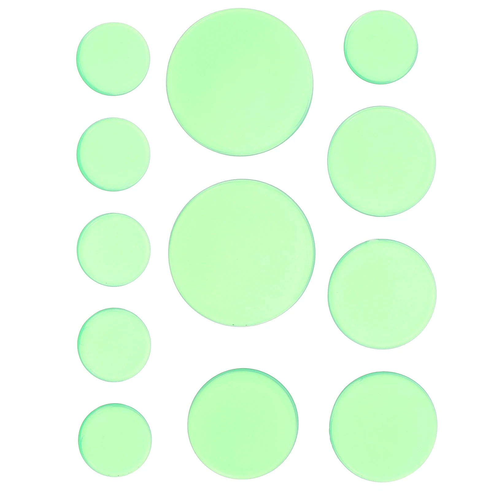 

12 Pcs Mute Pad Silicone Drum Dampeners Pads Silencers Cushions Green Accessories