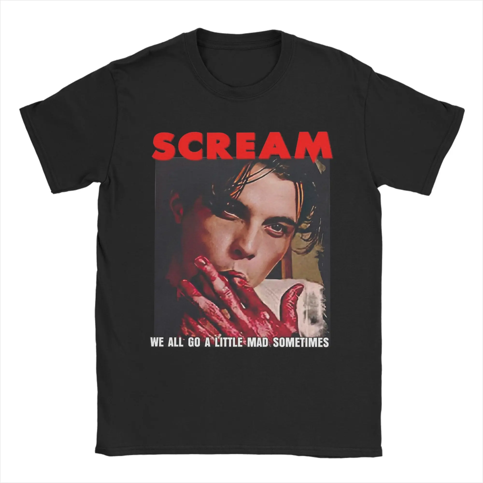 Horror Billy Loomis Scream 1996 T-Shirt for Men  Vintage Cotton Tee Shirt Round Collar Short Sleeve T Shirt 4XL 5XL 6XL Clothes