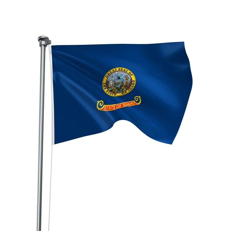 Gaslight Gatekeep Girlboss 5' x 3' Idaho State Flag Banner Polyester with Brass Grommets 150cm x 90cm