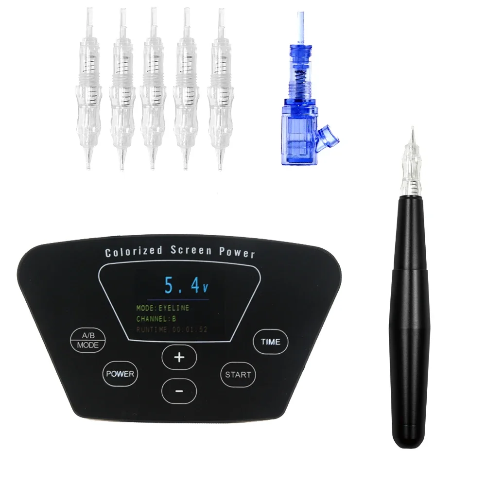 Digital Micropigmentation Power Supply Tattoo Machine Pen Set For Eyebrow Liner Lip MTS Permanent Makeup