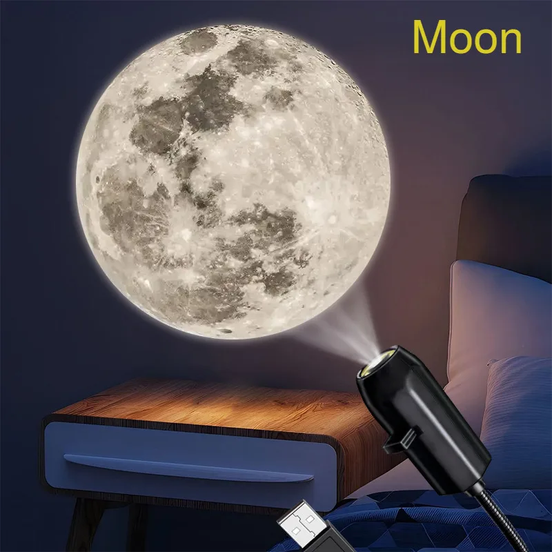Bedroom LED Star Projector Night Light Adjustable Starry Sky Pattern Ambience Lamp For Sleeping Room Home Party Decoration