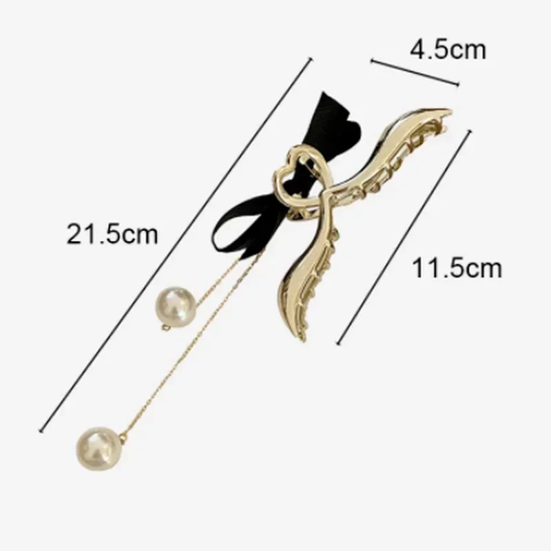 Temperament Hollow Diamond Pearl Bow Hair Clip for Women Elegant Jewelry Butterfly Hair Accessories for Girls Birthday Gifts