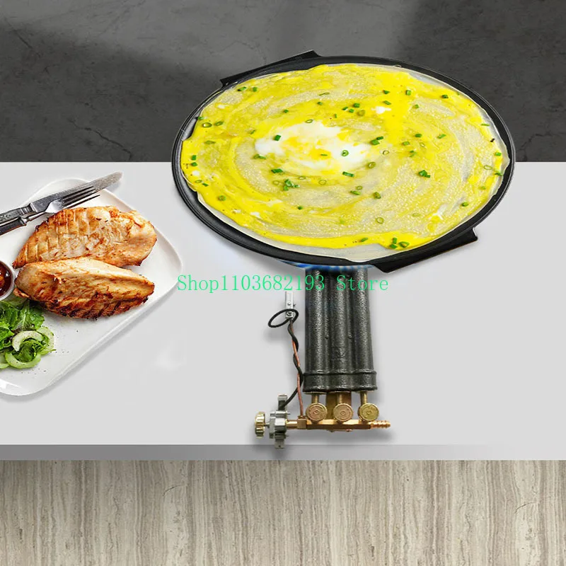 Restaurant hotel high-quality manual ignition big three-ring high-fire stove energy-saving kitchen gas stove