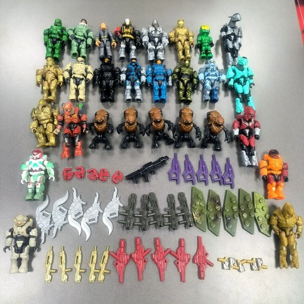 

69Pcs (28 Figures +36Gun) Mega Bloks CONSTRUX Unsc Elite SPARTAN Motu