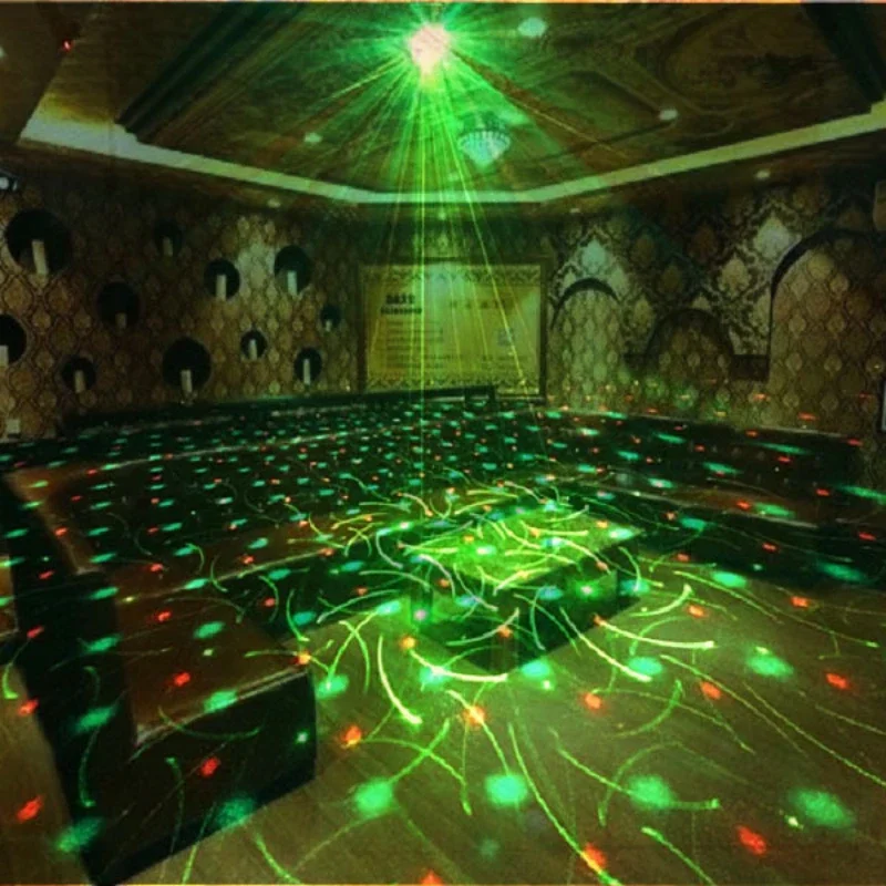 RGB Disco LED DJ Laser Light Projector 60 Pattern Strobe Nightclub Lights  Home Holiday Decor Party Lamp Stage Lighting Effect