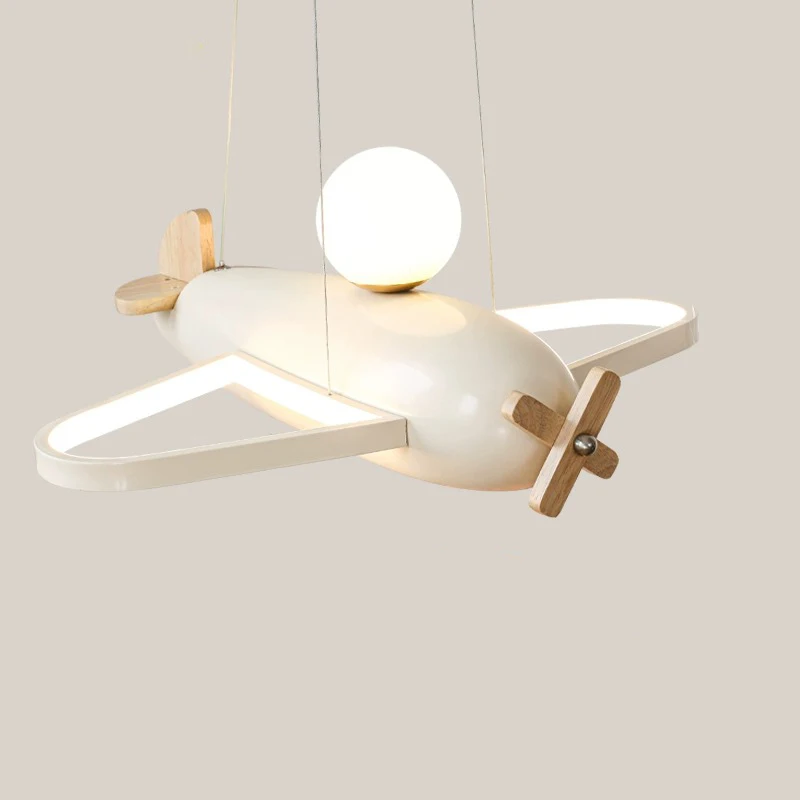 Modern Aircraft Design LED Light Ceiling Chandelier Dimmable For Nursery Children Room Kid Home Decoration Bedside Lamp Fixture