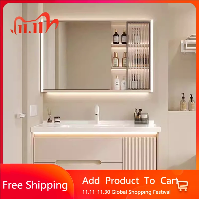 

Washbasin Toilet Bathroom Vanities Vintage Partition Vanity Light Bathroom Vanities Mirror Storage Mobiletto Bagno Furniture