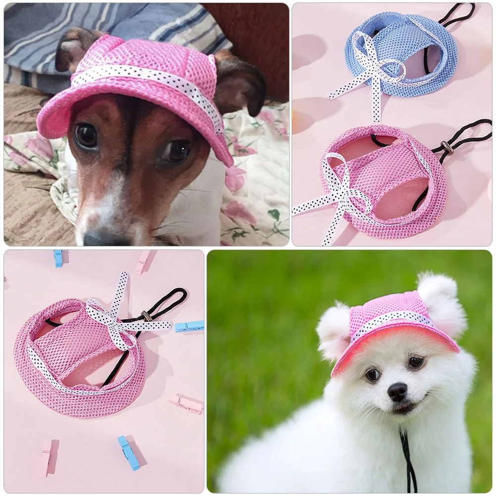 

Creative Puppy Hat Multi-Function Sun Protection Pet Accessory for Summer Outdoor Use Excellent Texture and Craftsmanship