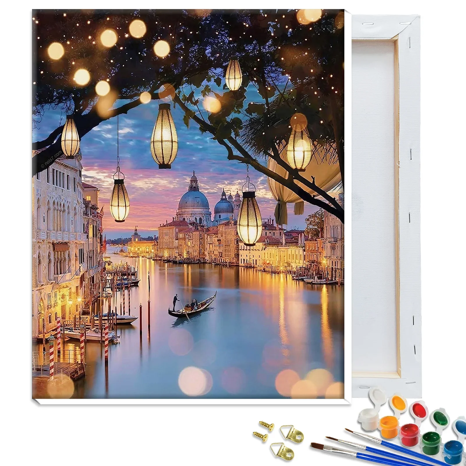 (Professional Art Use) Paint by Numbers Kit for Adult Beginners (Canvas Stretched on Frame) - 11.6X15.5In/29.5X39.5Cm Colored
