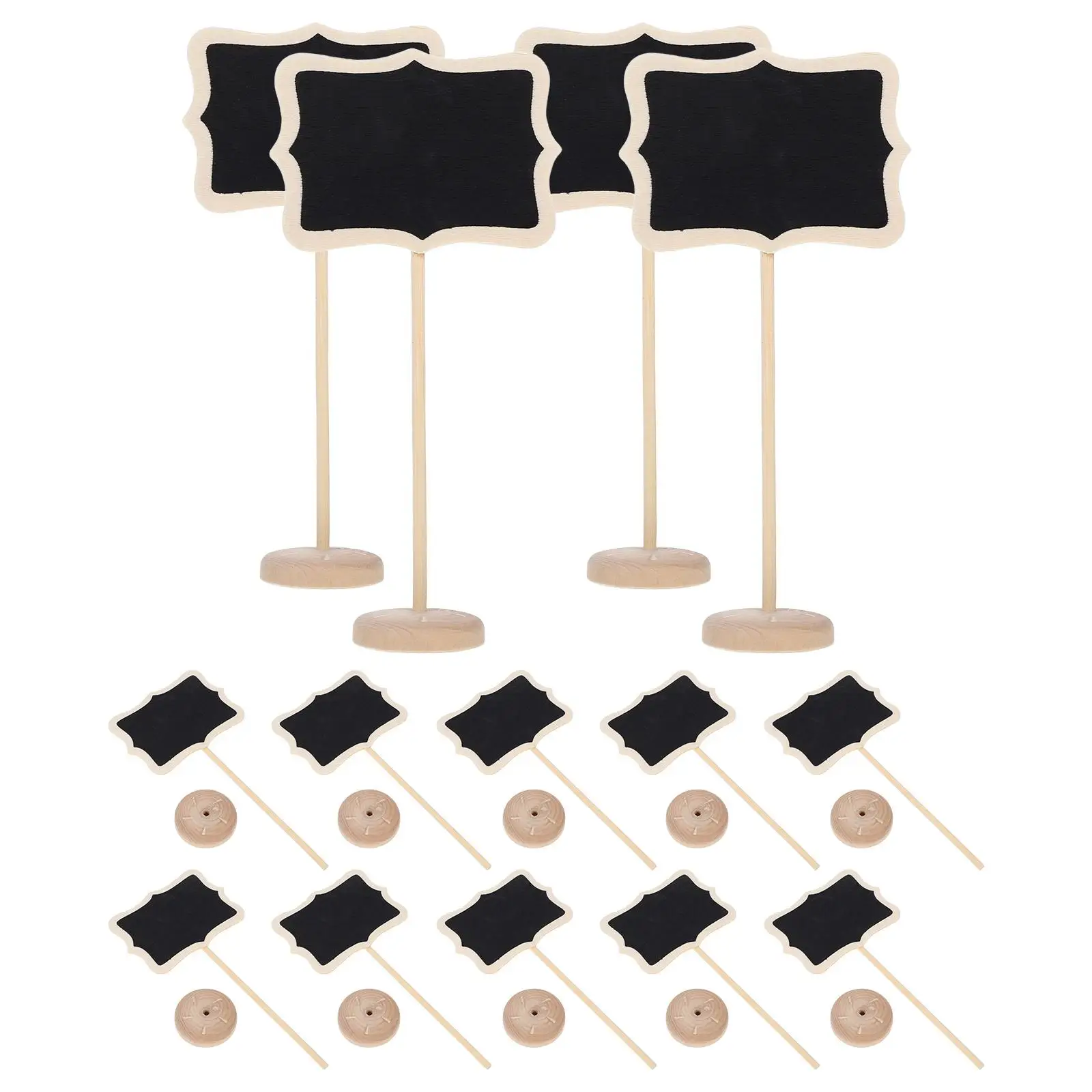 15pcs Mini Blackboard Signs Wedding Table Number Holder Rustic Decoration Small Chalkboard Message Boards Wooden Frame