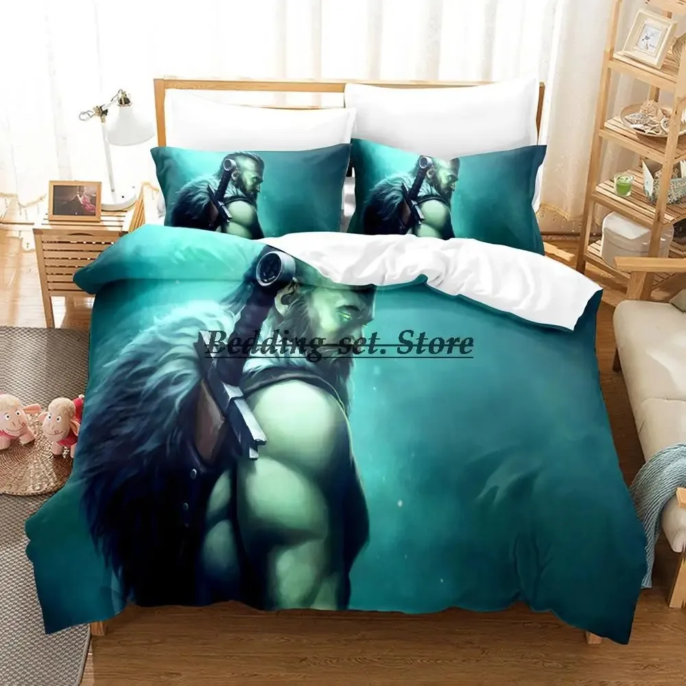 2023 Kratos And Atreus God Of War Bedding Set Single Twin Full Queen King Size Bed Set Aldult Kid Bedroom Duvetcover Sets Anime