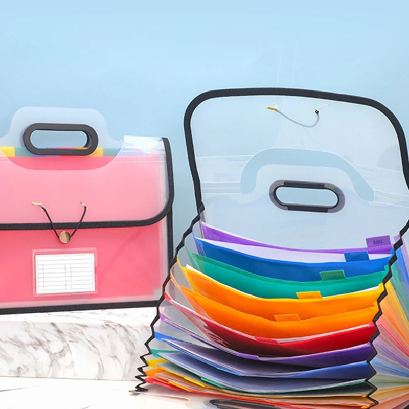 13 Pocket Expanding Folder Expandable File Folder With Handle Document Organiser Folder Desk File Filing Box Dropshipping