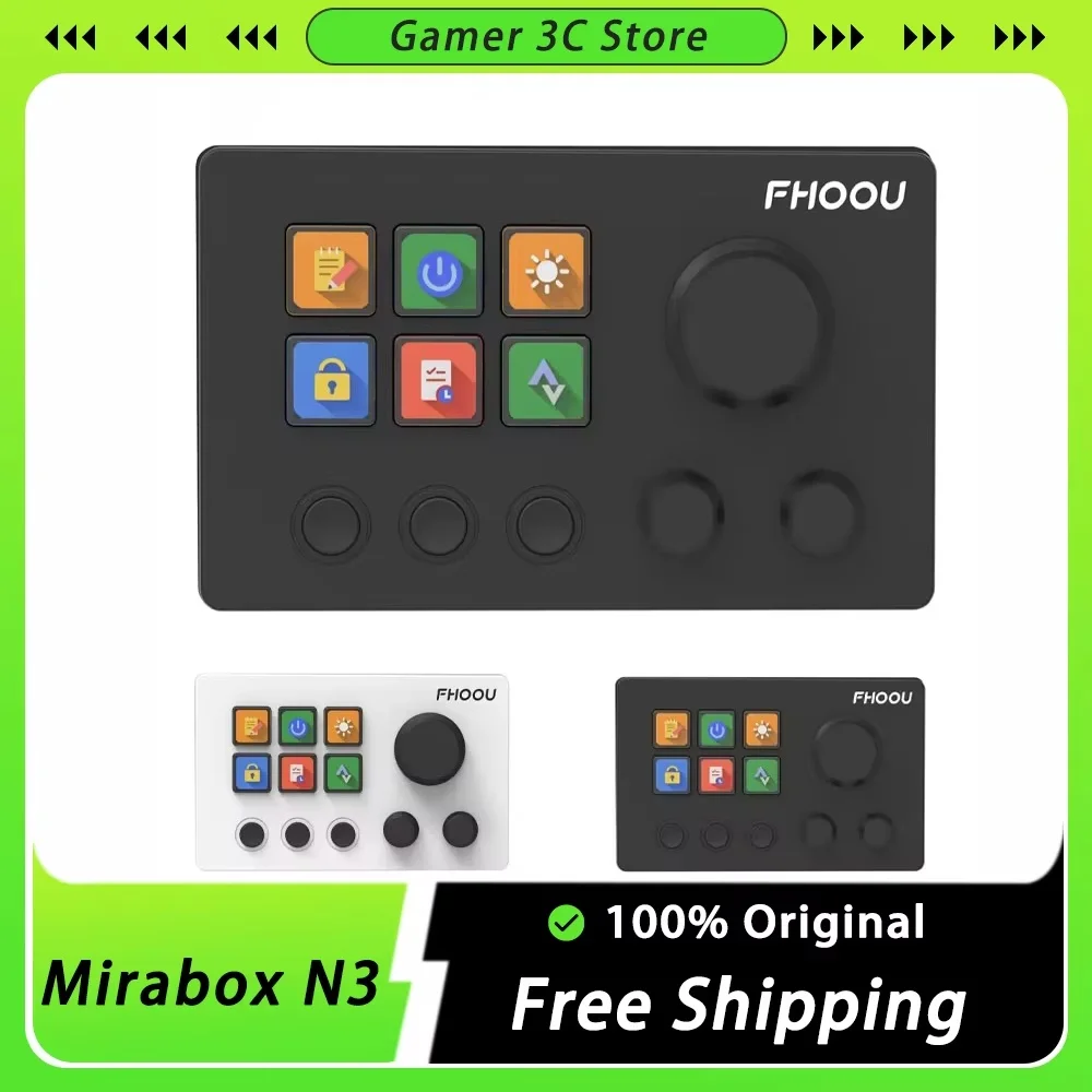 Mirabox N3 StreamDeck Global Edition Stream Deck LCD Live Content Creation Controller Custom Visual Keyboard Button For Win/Mac