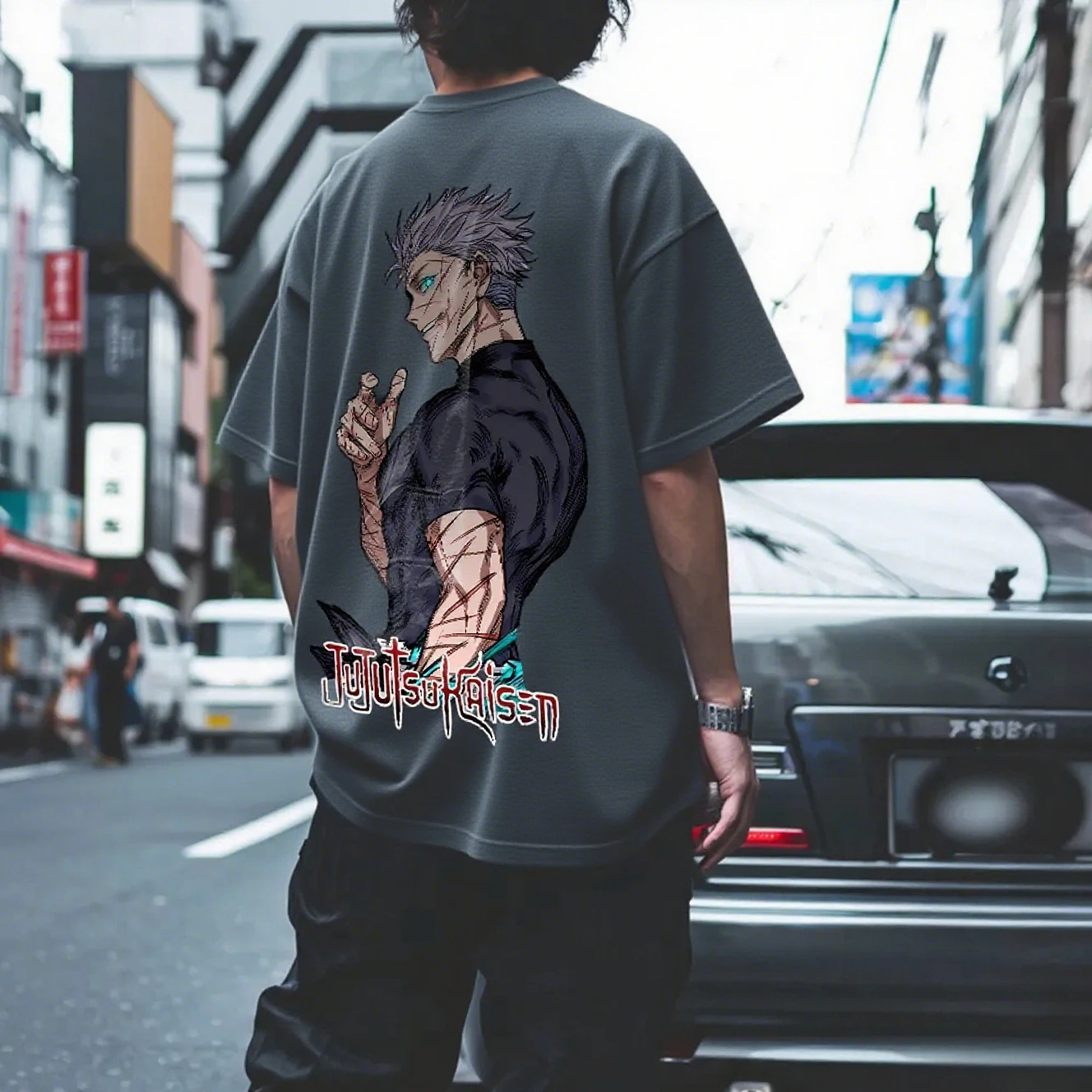 Jujutsu Kaisen Anime Men T Shirt Cotton Short Sleeve Tee Streetwear Casual Summer Graphic Print Tops Japanese Cartoon Clothing