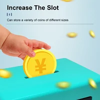 Mini Bank Money Box Retro Atm Rotating Password Cash Coins Saving Box Bank Safe Box Christmas Gift Automatic Deposit Banknote 4