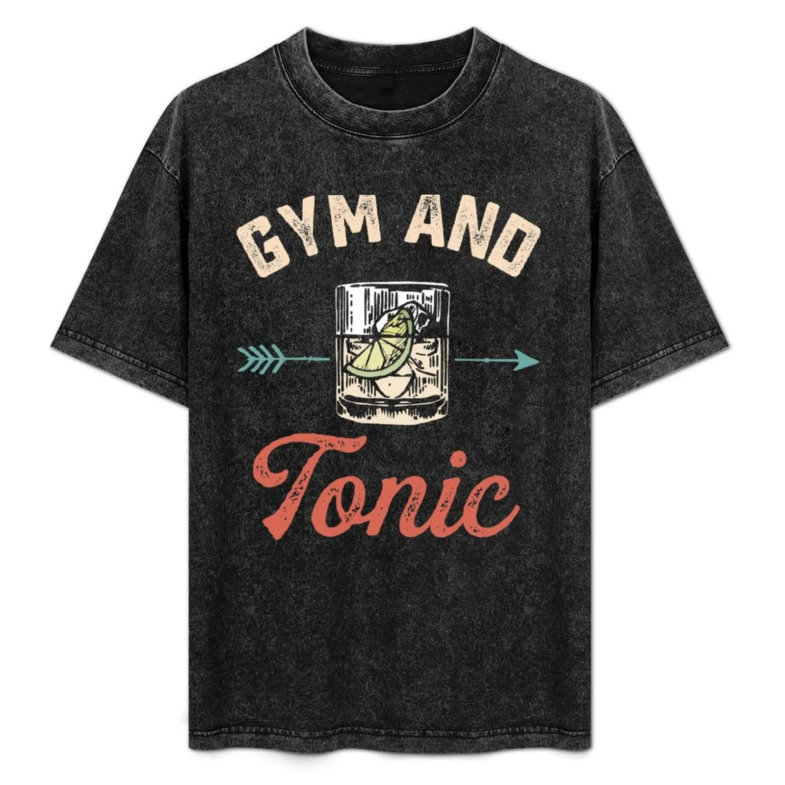 

Gym and Tonic Vintage Drink Workout Pun Fitness Bodybuilding Lover Funny Saying Gifts T-Shirt man t shirt luxury T-Shirt