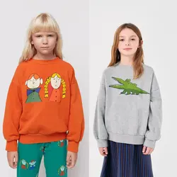 2026 Spring Kids Sweatshirts Long Sleeve Tops for Girls Cartoon Baby Boys Hoodies Terry Children Pullover Tees Clothing