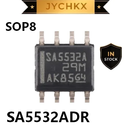 10PCS New Original SA5532ADR SOP8 SOIC-8 Dual Channel Audio Op Amp Low Noise High Bandwidth Operational Amplifier IC Chip