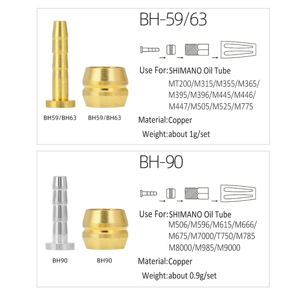 Mountain Bike oil needle Brake olive head For SHIMANO DEORE BH90 BH59 SRAM MAGURA oil brake hose Connecting Insert