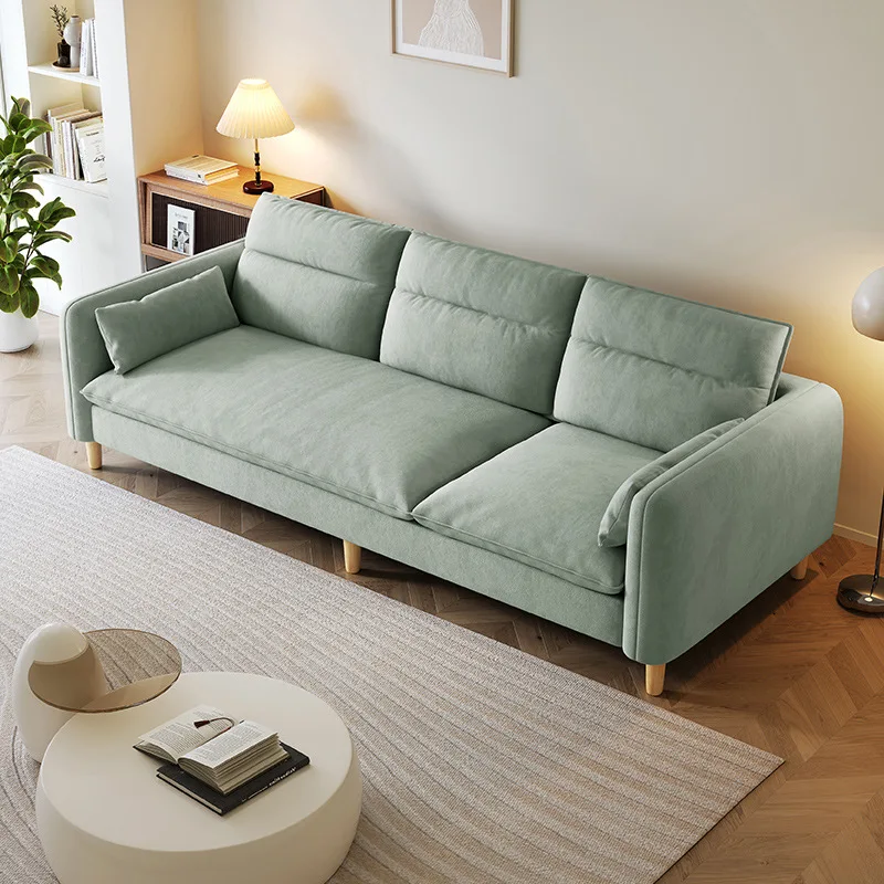 

Modern simple Nordic style fabric sofa living room apartment cream style small apartment