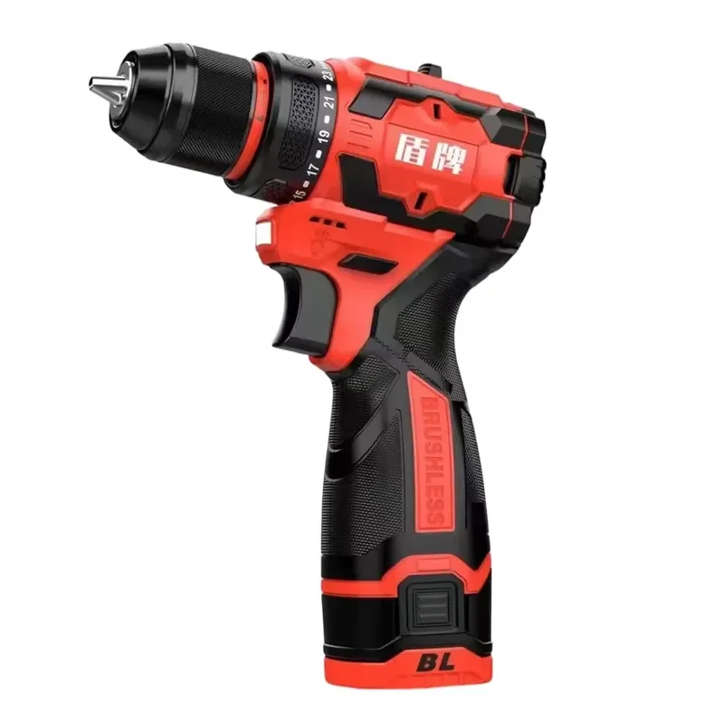Cordless Brushless Impact Drill Lithium Ion Battery Electric Screwdriver Multifunctional Power Tool for Household DIY Repair