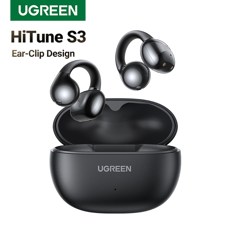  UGREEN Open Ear Clip Wireless Earbuds Bluetooth Sports Earphones Headphones in Mic with Earhooks & Ear Hook 