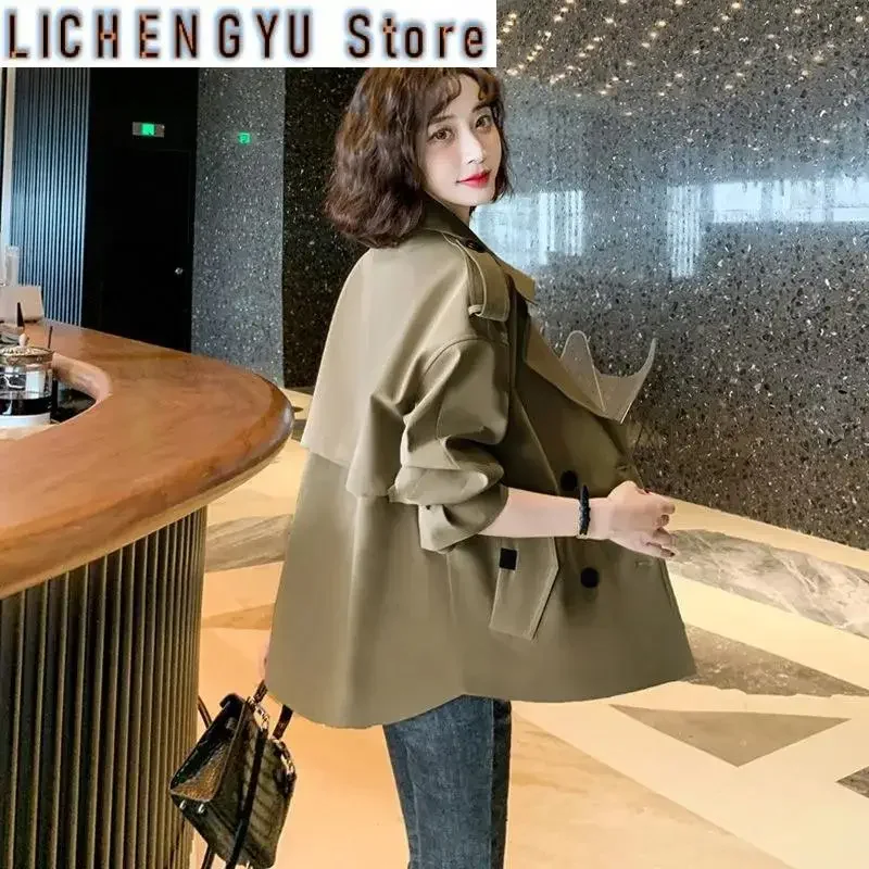 Spring Autumn Trench Coat Women Korean Temperament Short Female Trench Overcoat Casual Windbreaker Ladies Outerwear Tops
