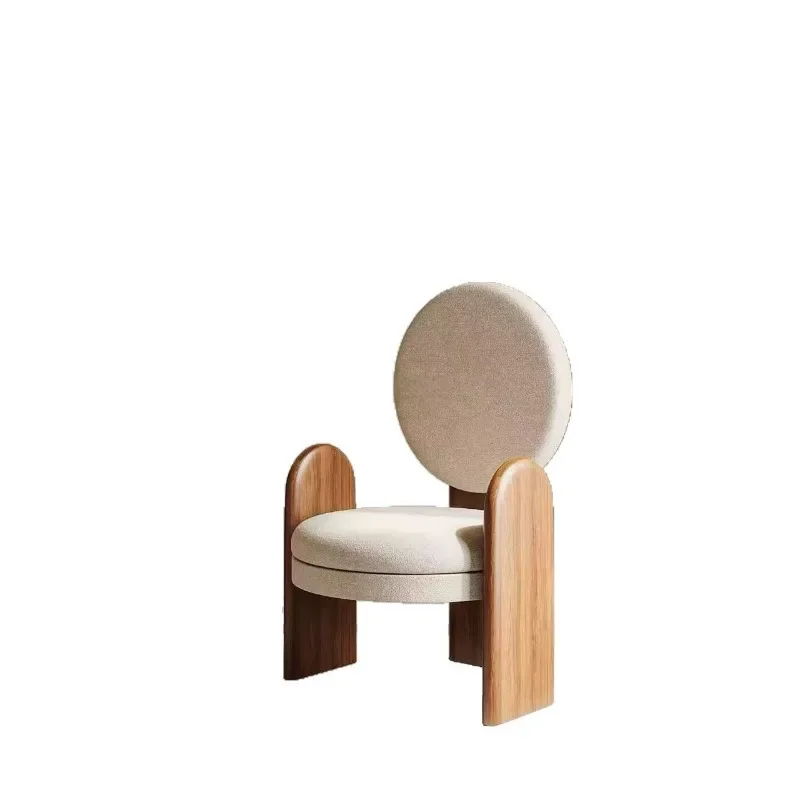 French cream wind, sofa chair new Chinese bedroom, light retro solid wood bedroom, dressing desk and chairs