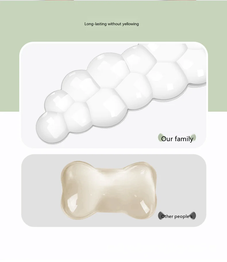 Cloud Silikon-Handgelenkauflage Tastaturunterlage Ergonomische Schreibtischunterlage für Büro und Gaming 5 Transparente Farben Einzelset – Detail 9
