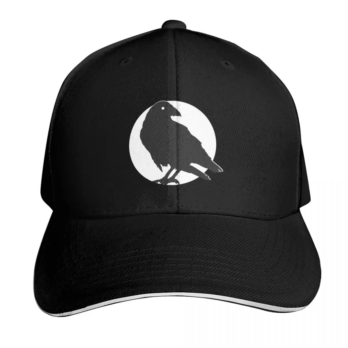 

Raven Silhouette Baseball Cap Funny hats Fashion Beach Hat Man Luxury Beach Caps For Men Women's
